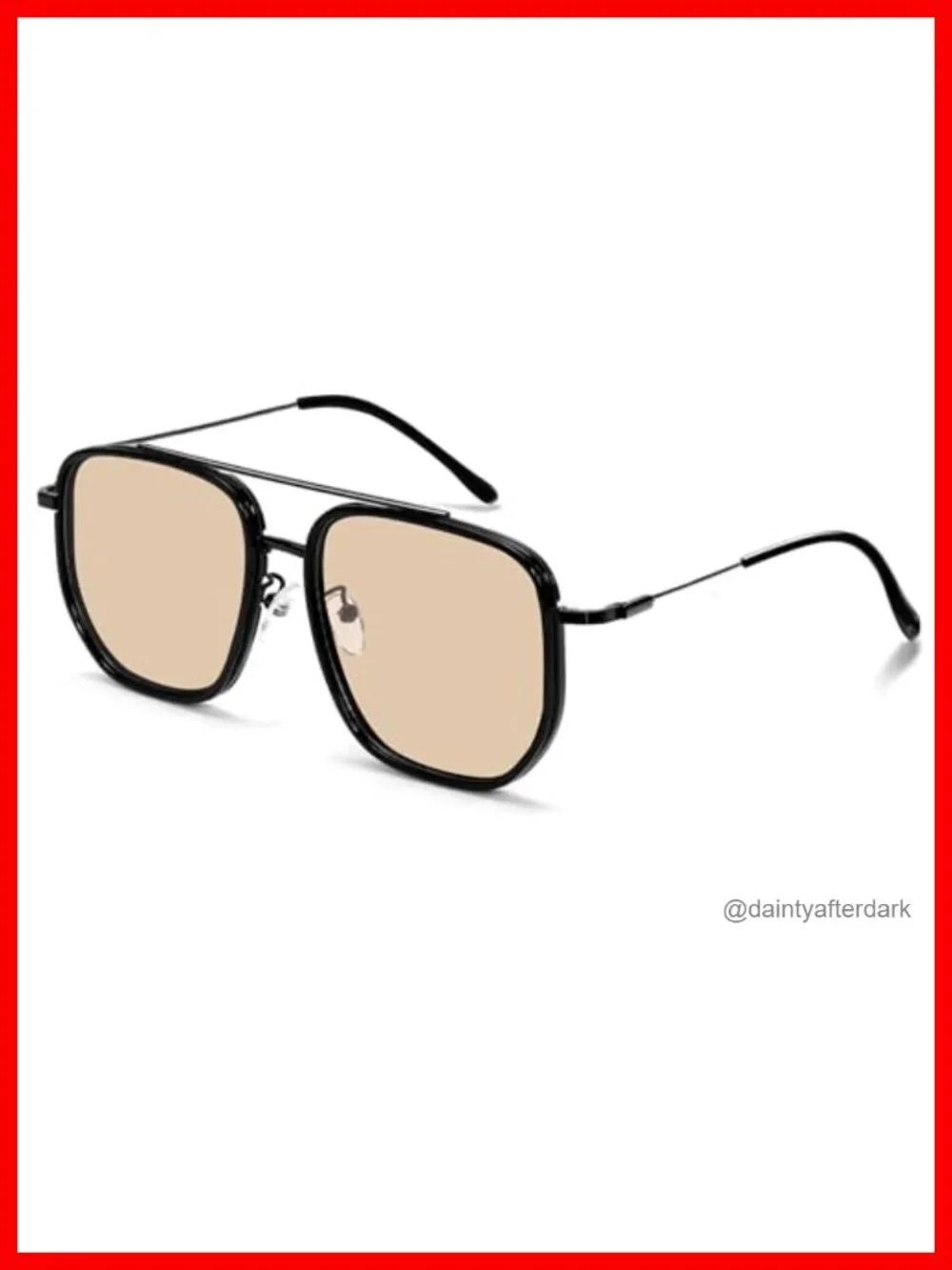 Retro Square Aviator Sunglasses Women Men Oversized Metal Frame UV400